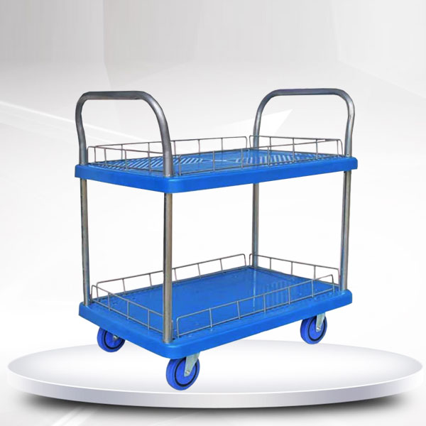 蓝色多层平板车